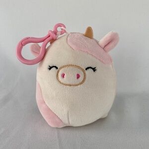 Caedyn the Cow Light Pink 3" Squishmallow Clip NWT